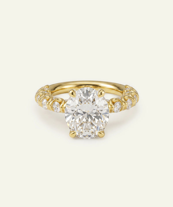 Ovani® Lab-grown Diamond Oval Engagement Ring