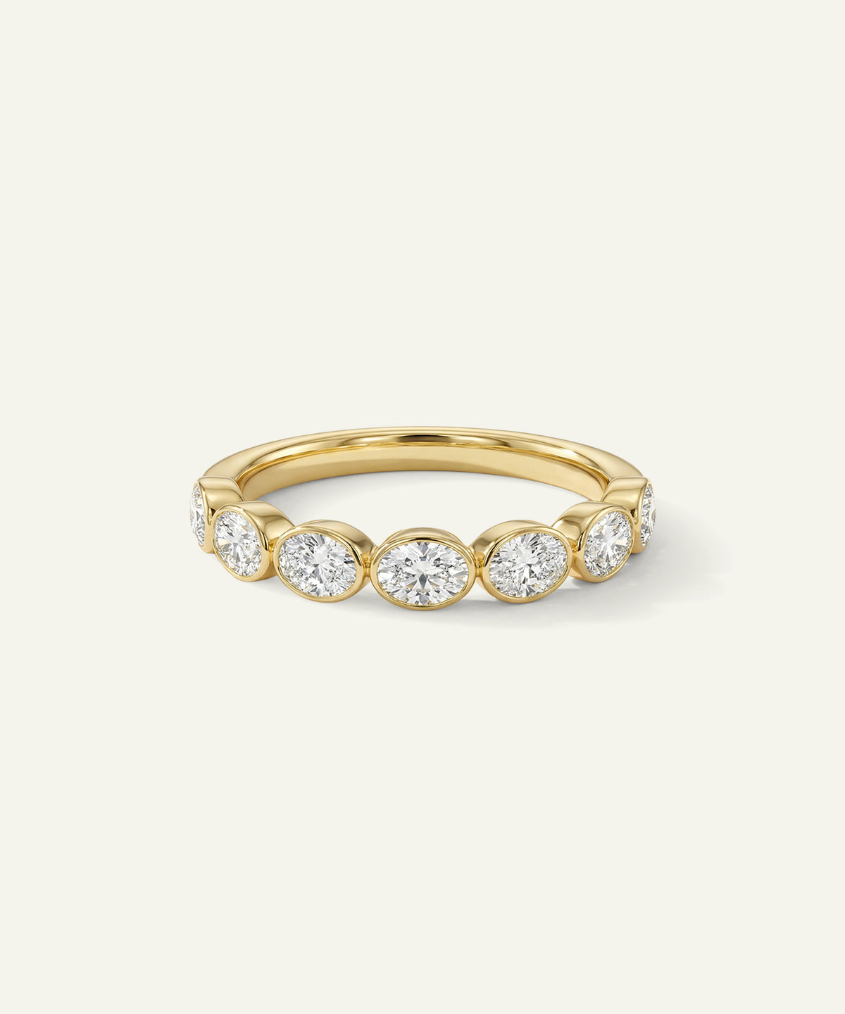 Eternal Vow oval lab-grown diamond band in yellow gold front product view