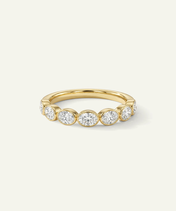 Eternal Vow Lab-grown Diamond Oval Bezel Setting Band