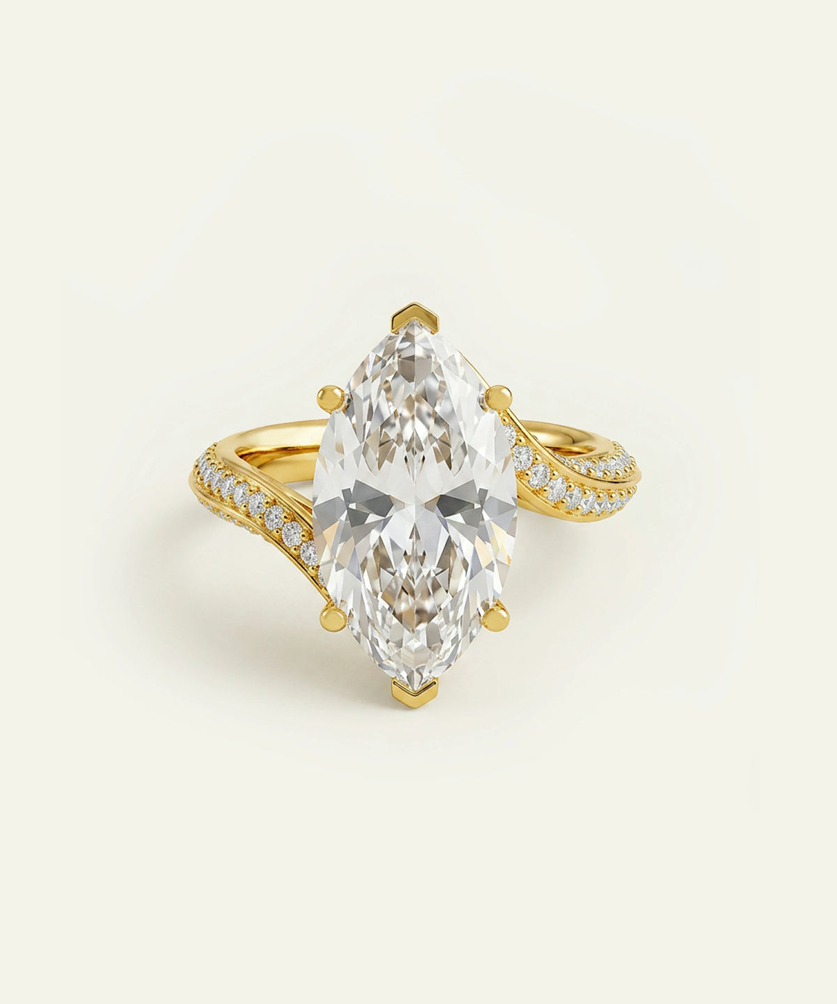 OvaniÂ® marquise hidden halo lab-grown diamond engagement ring
