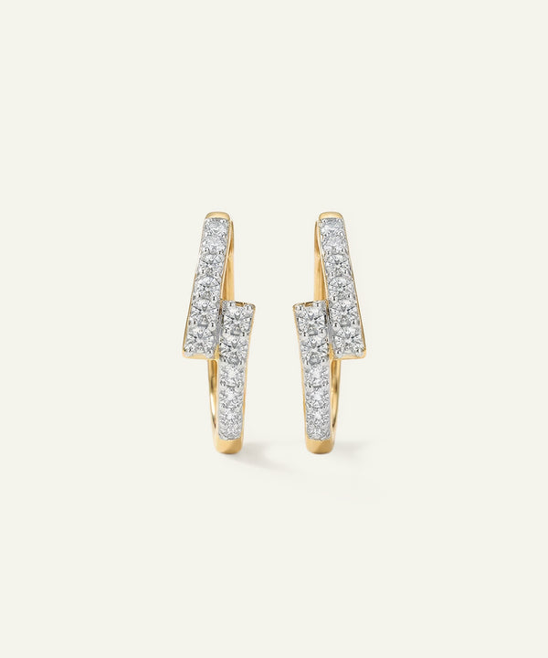 Love Spell® Lab-grown Diamond Bypass Hoops - 0.50 Ct. T.W.
