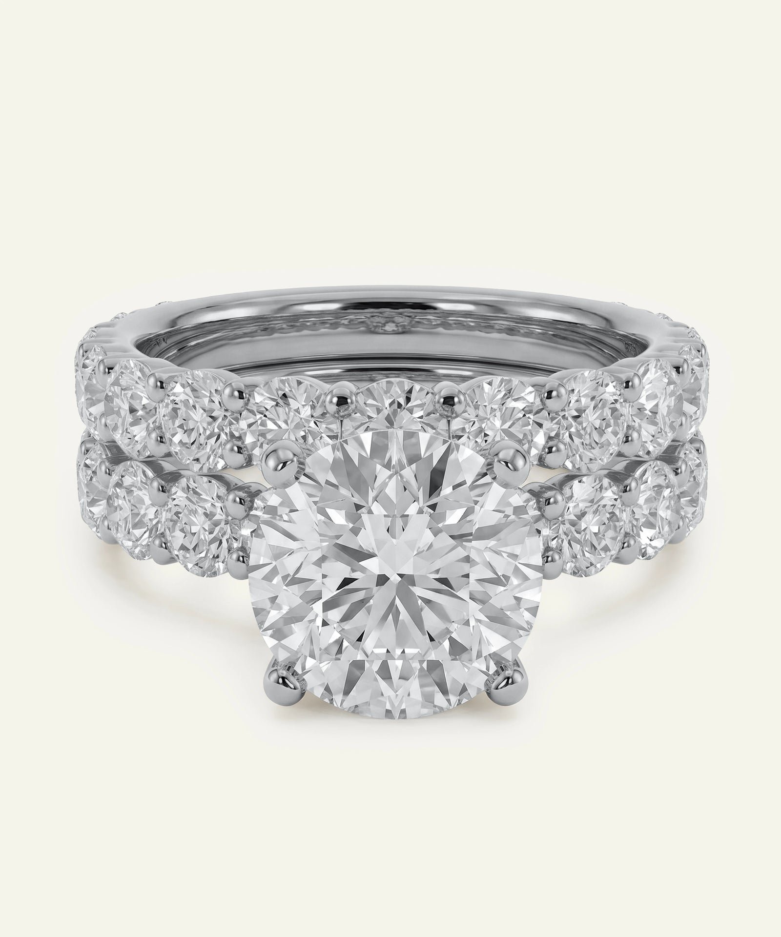 Novello Lab-grown Diamond Round Bridal Set - 4 Ct. T.W.