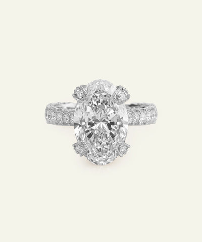 Ovani® Lab-grown Diamond Oval Engagement Ring - alternate view
