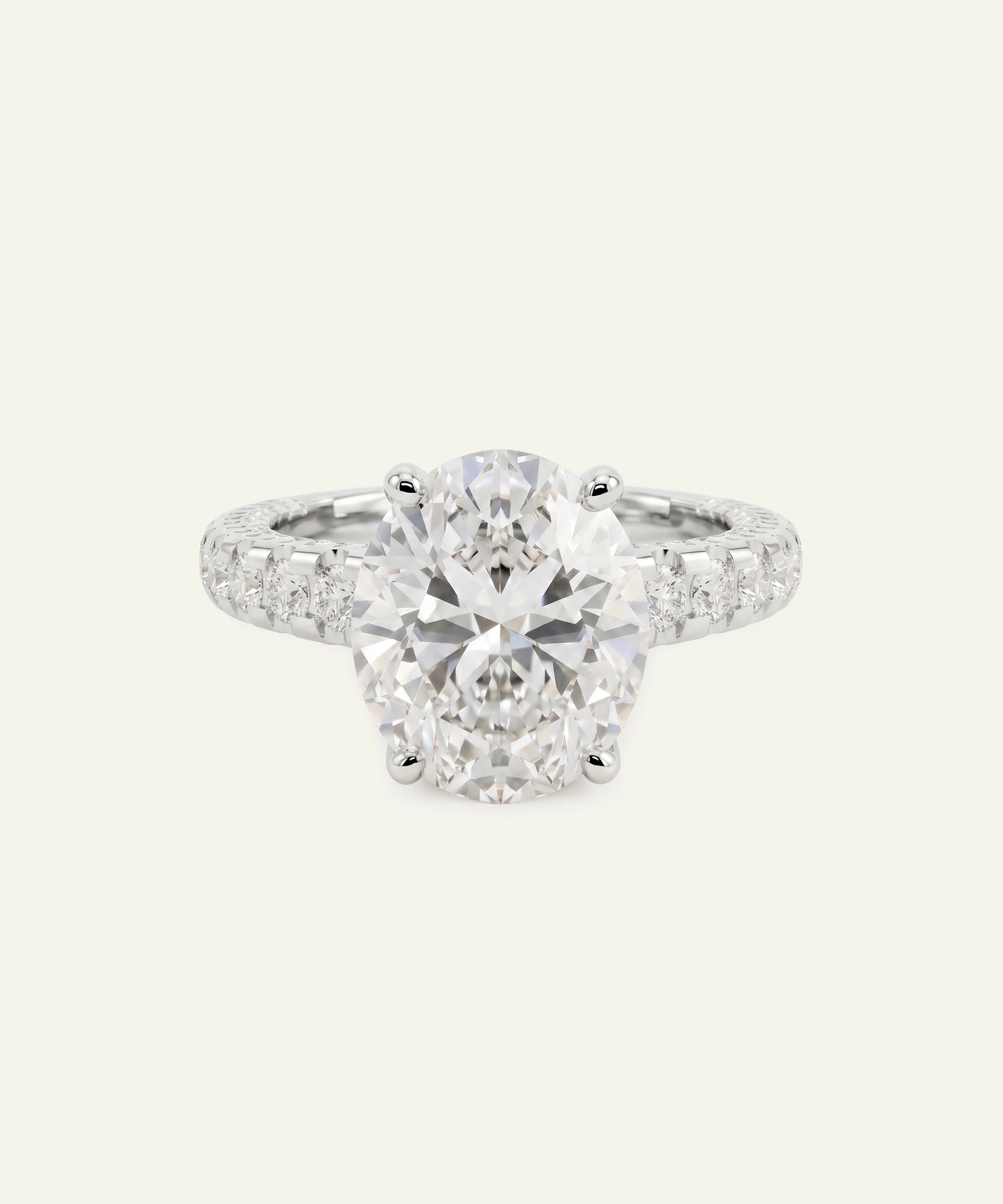 Ovani® Lab-grown Diamond Oval Engagement Ring