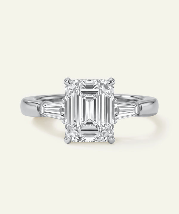 Novello Lab-grown Diamond Emerald Bridal Ring - 2.62 Ct. T.W.