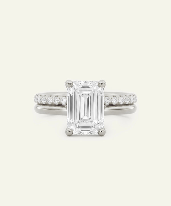 Ovani® Lab-grown Diamond Radiant Hidden Halo Bridal Set