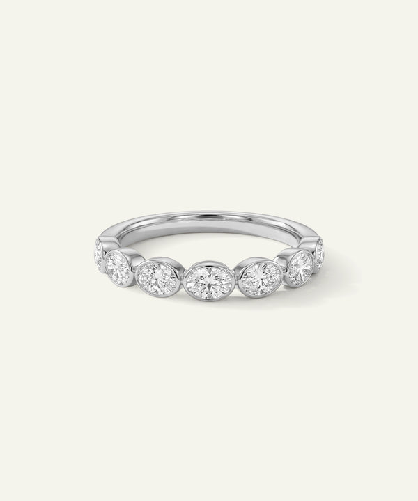 Eternal Vow Lab-grown Diamond Oval Bezel Setting Band