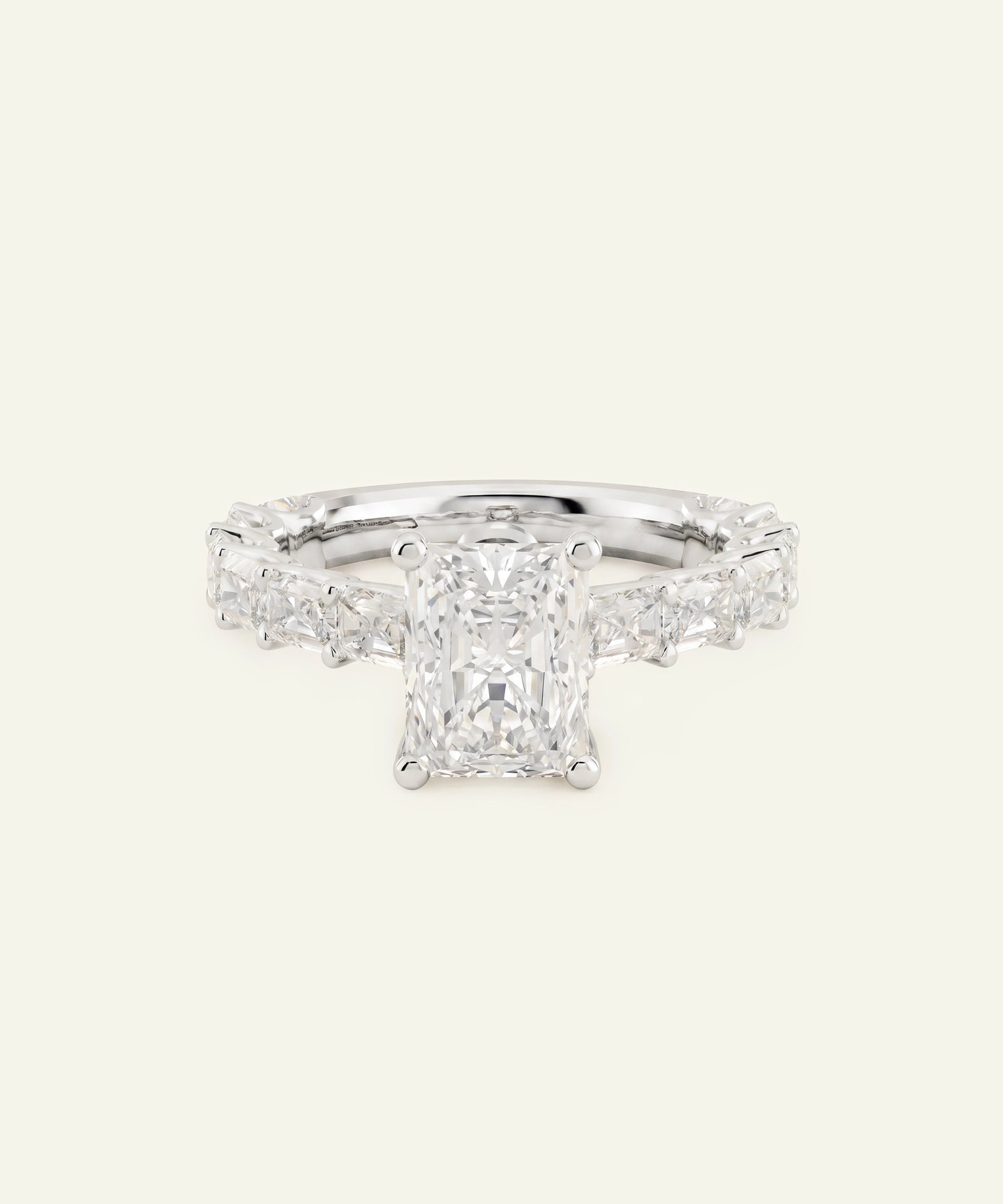 Ovani® Lab-grown Diamond Radiant Engagement Ring