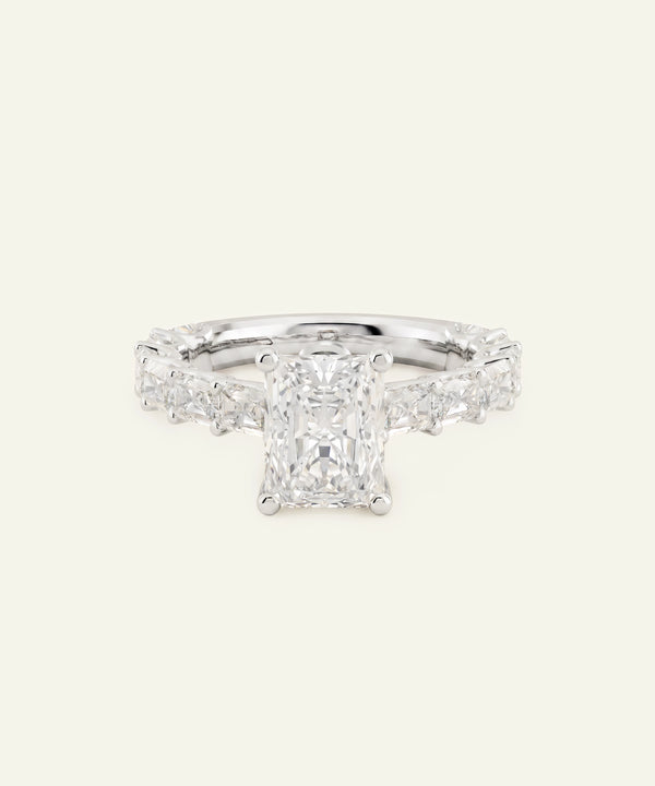 Ovani® Lab-grown Diamond Radiant Engagement Ring