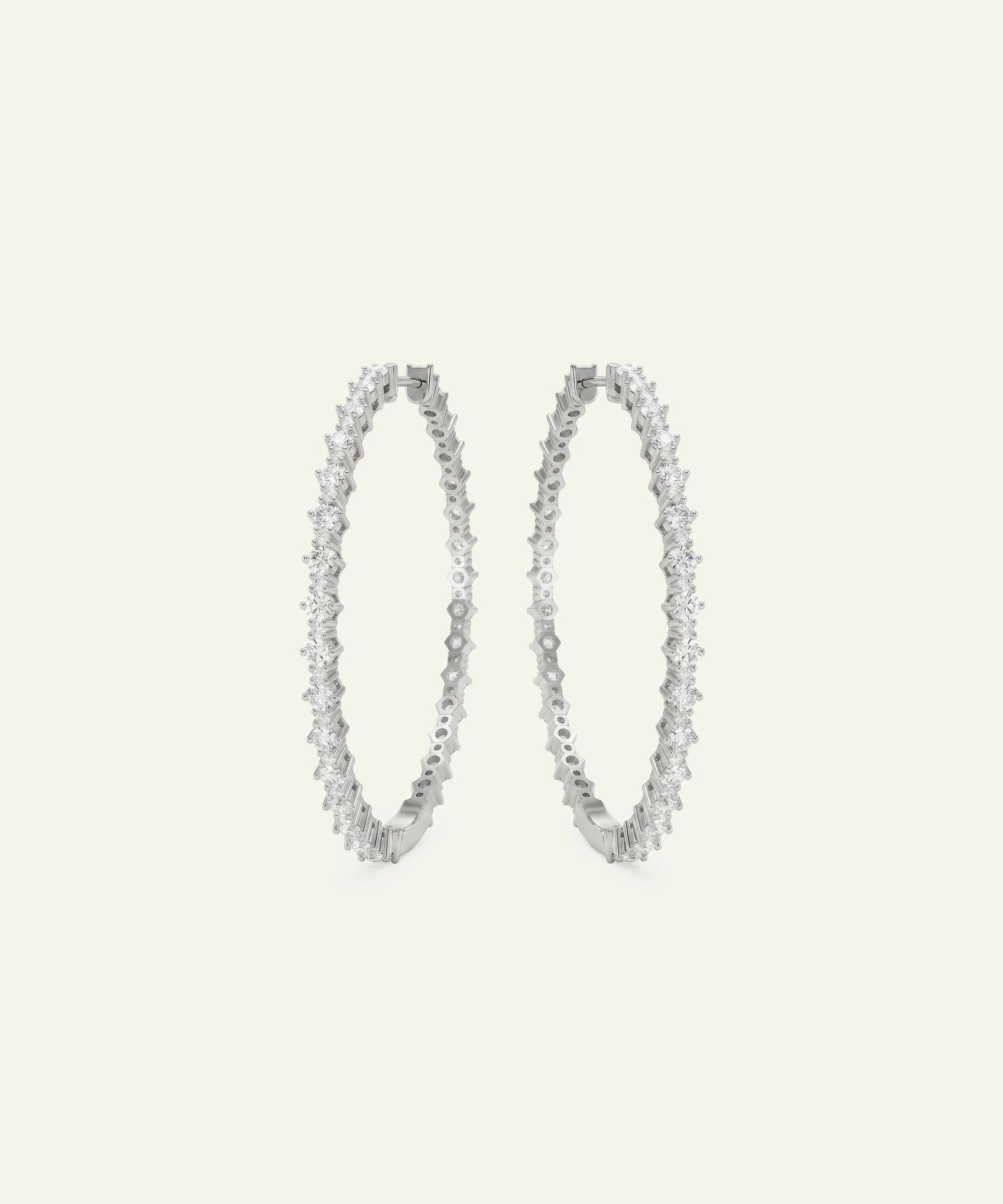 Ovani® Lab-grown Diamond Round Hoops