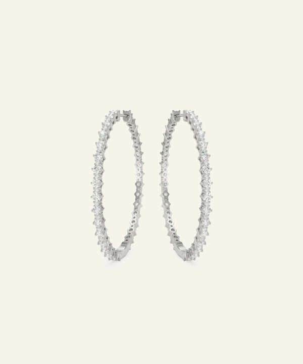 Ovani® Lab-grown Diamond Round Hoops