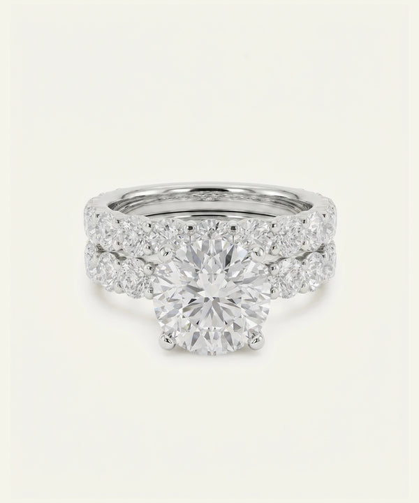 Novello Lab-grown Diamond Round Bridal Set - 4 Ct. T.W.
