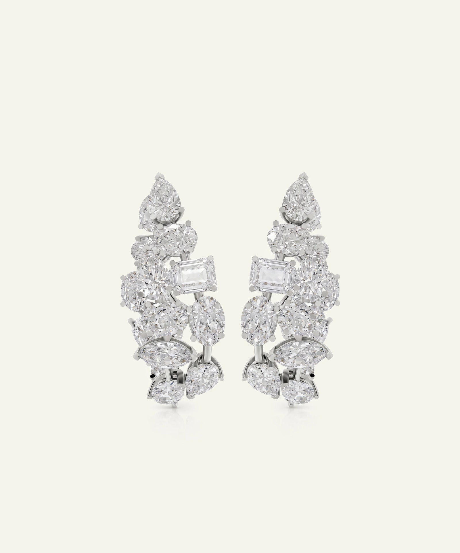 Ovani® Lab-grown Diamond Multi-shape Earrings