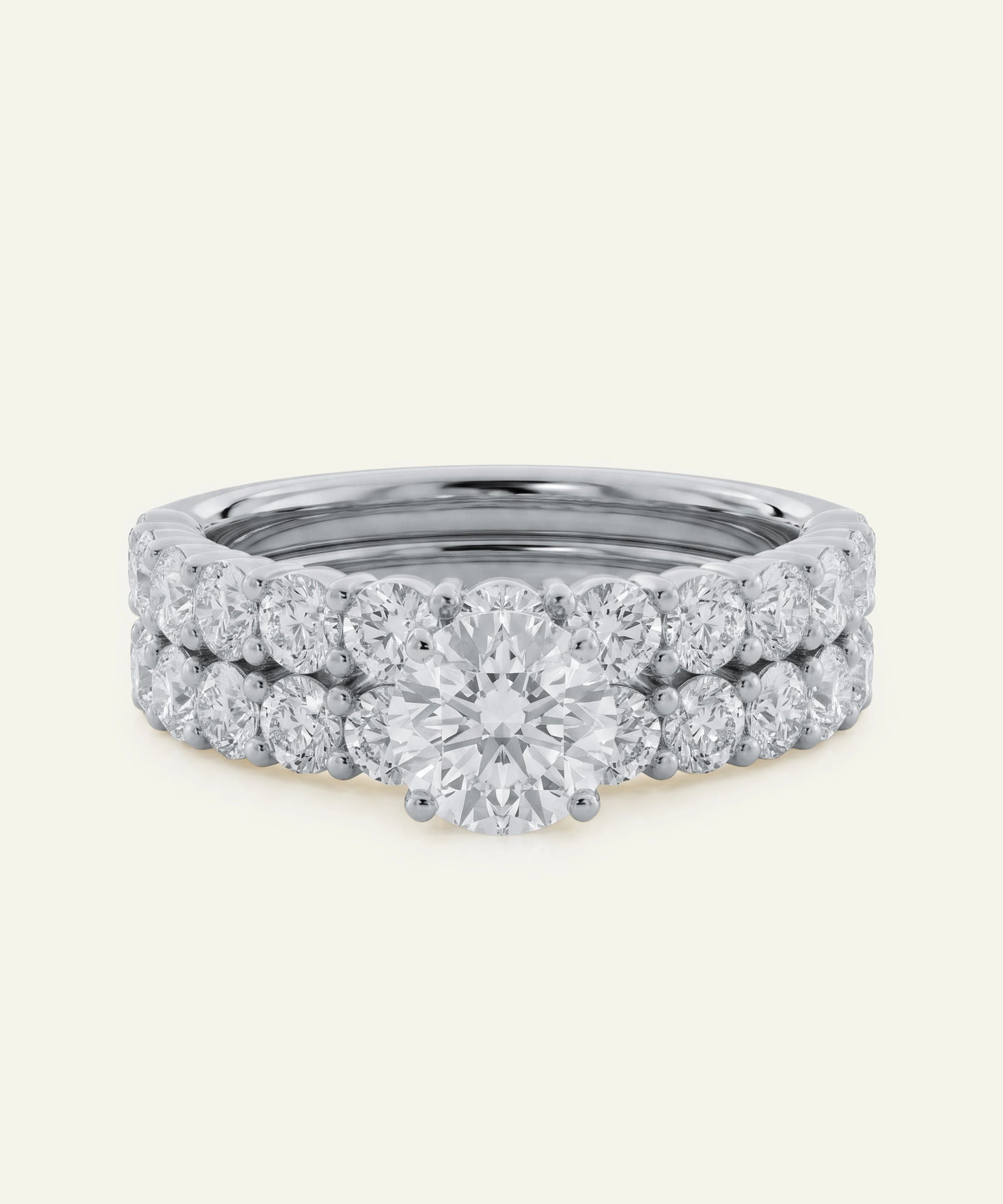 Novello Lab-grown Diamond Round Bridal Set - 2.50 Ct. T.W.
