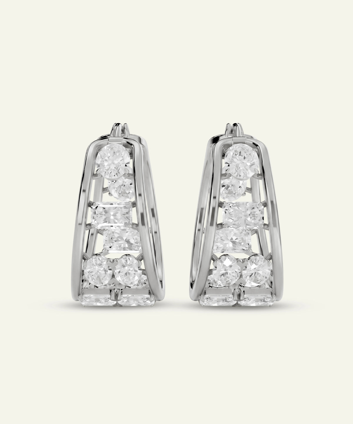 Ovani® Lab-grown Diamond Huggie Hoops