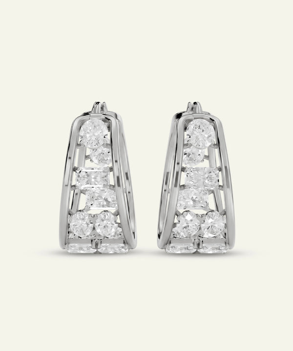 Ovani® Lab-grown Diamond Multi Shape Hoops