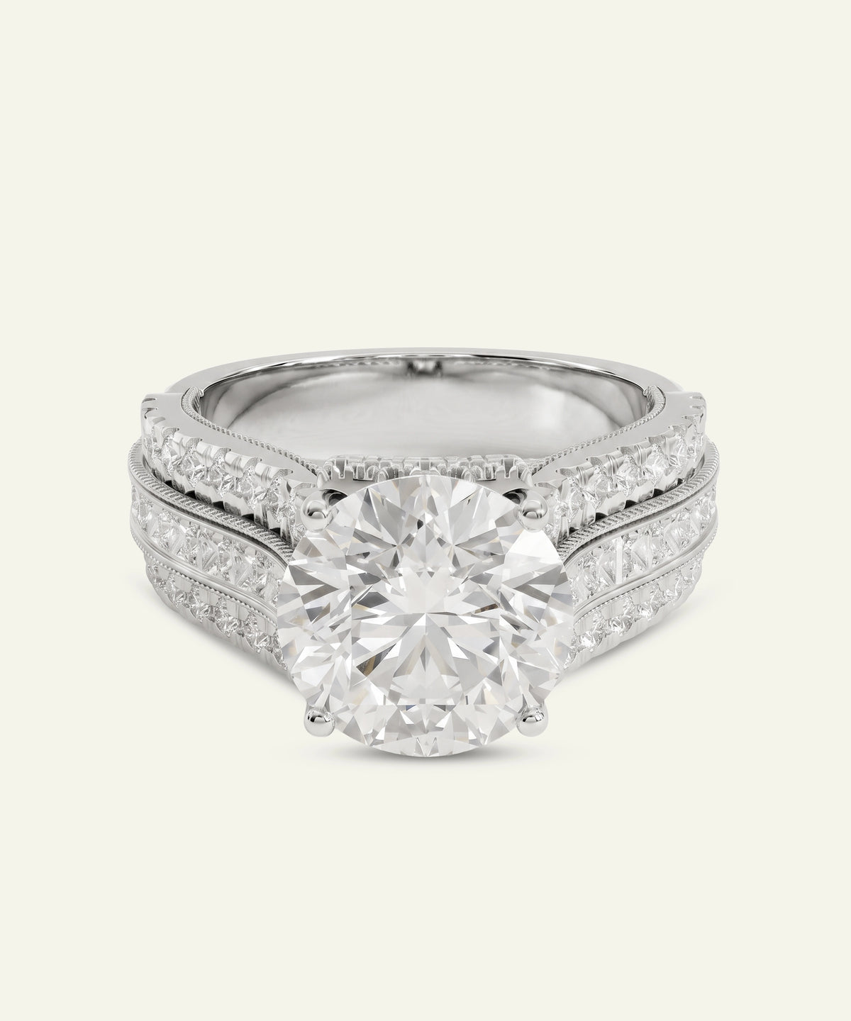 Ovani® Lab-grown Diamond Round Engagement Ring