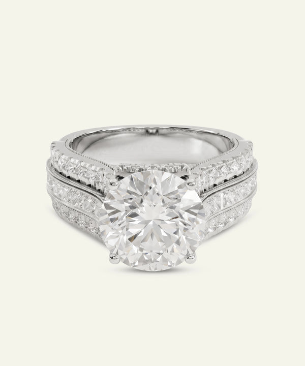 Ovani® Lab-grown Diamond Round Engagement Ring