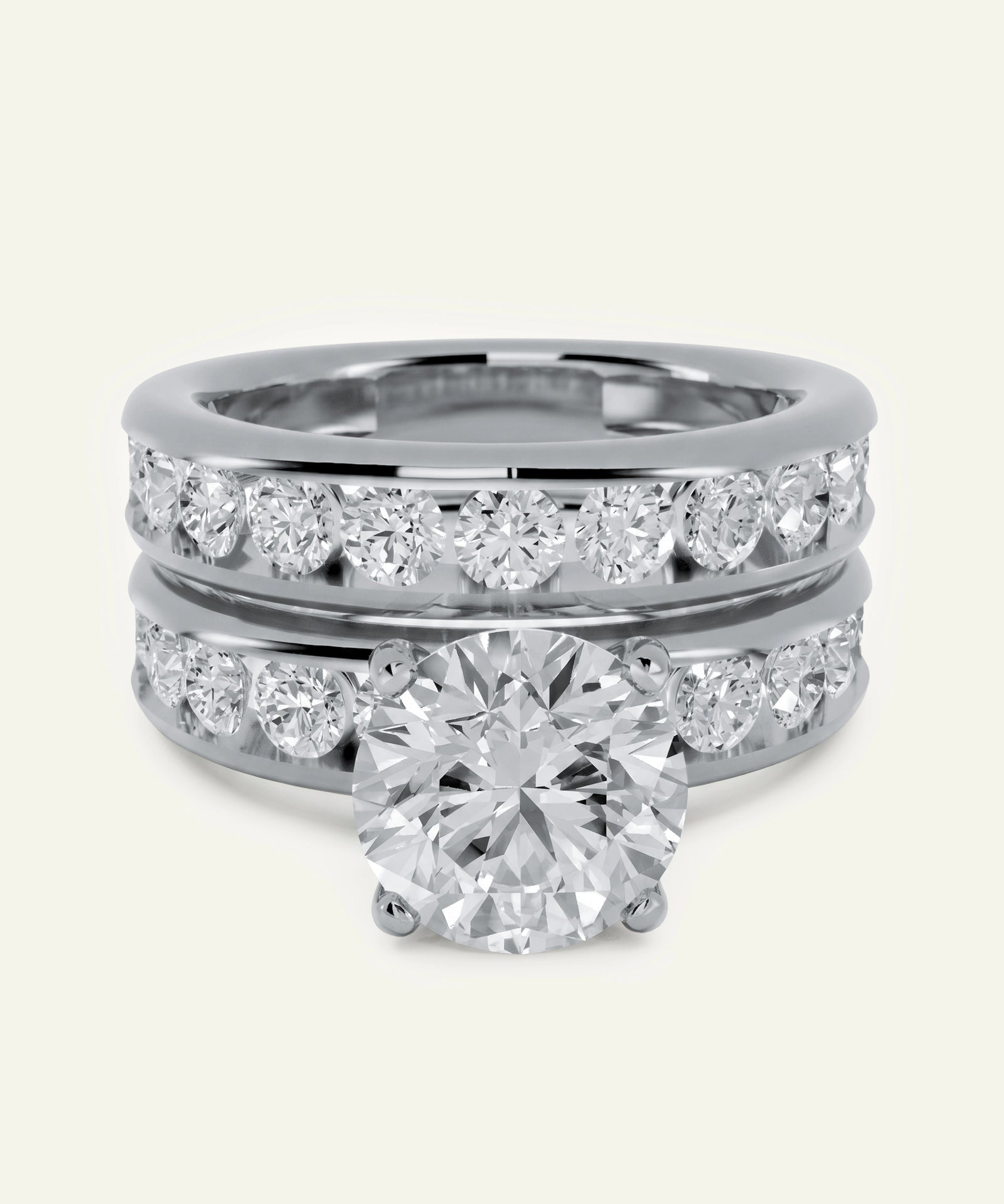 Novello Lab-grown Diamond Round Bridal Set - 3.50 Ct. T.W.