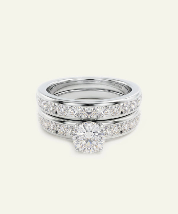 Novello Lab-grown Diamond Round Bridal Set - 2.50 Ct. T.W.