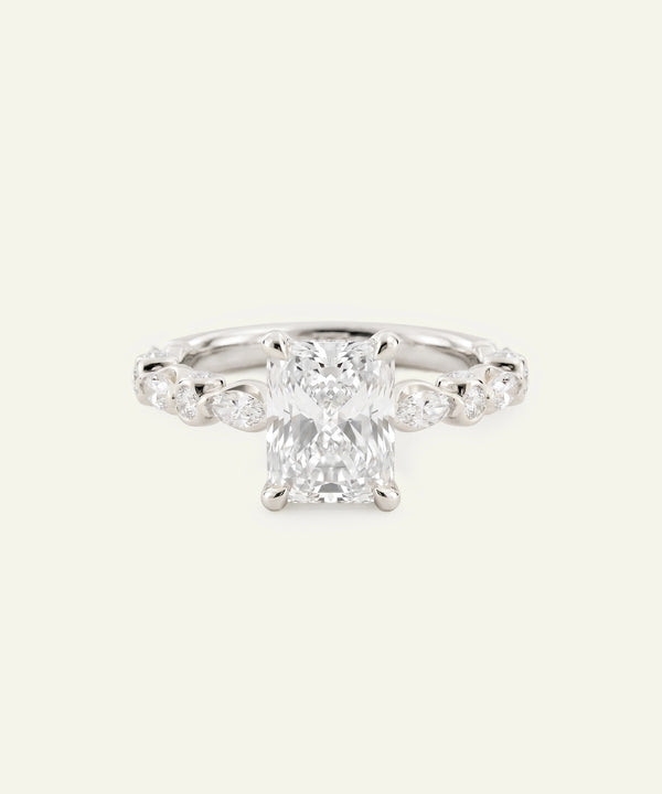 Ovani® Lab-grown Diamond Radiant Engagement Ring