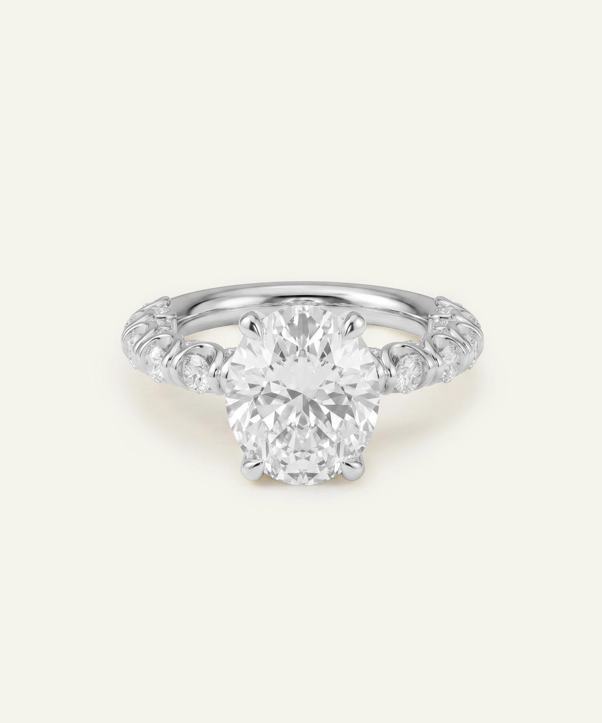 Ovani® oval lab-grown diamond engagement ring at Valliani Jewelers