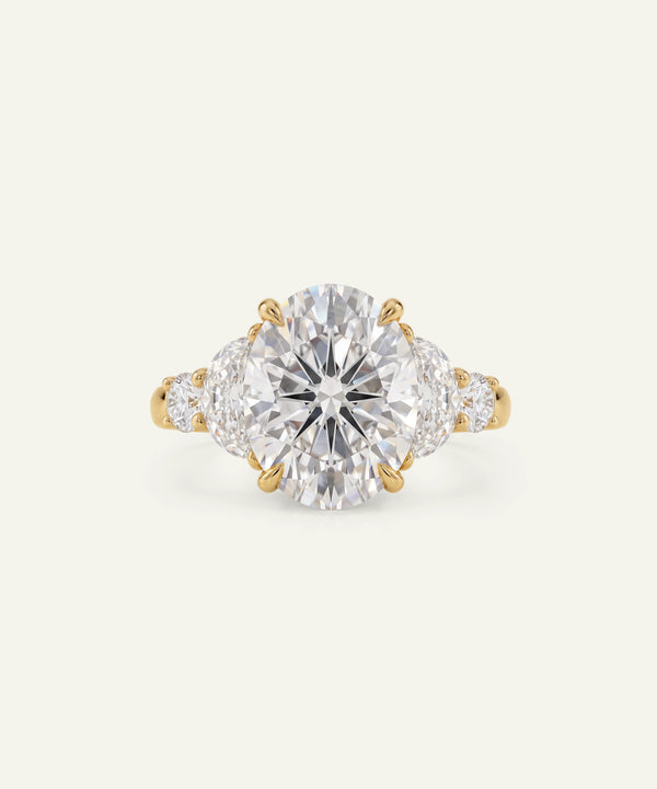 Novello Lab-grown Diamond Oval Bridal Ring - 3.10 Ct. T.W.