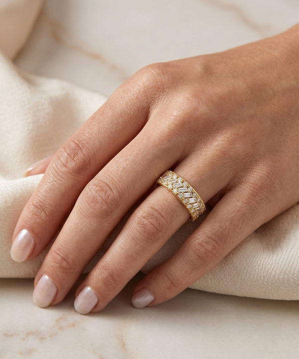 Ovani® Lab-grown Diamond Baguette Band