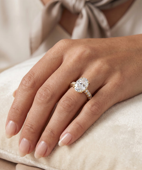 Ovani® Lab-grown Diamond Oval Engagement Ring