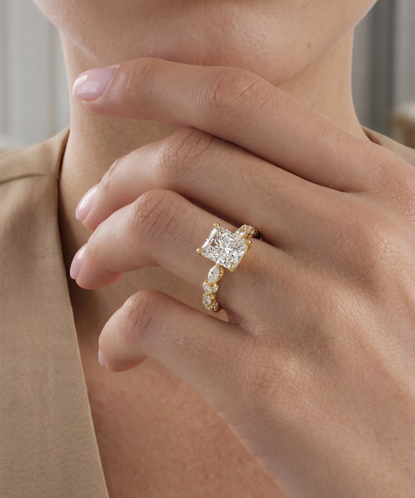 Ovani® Lab-grown Diamond Radiant Engagement Ring