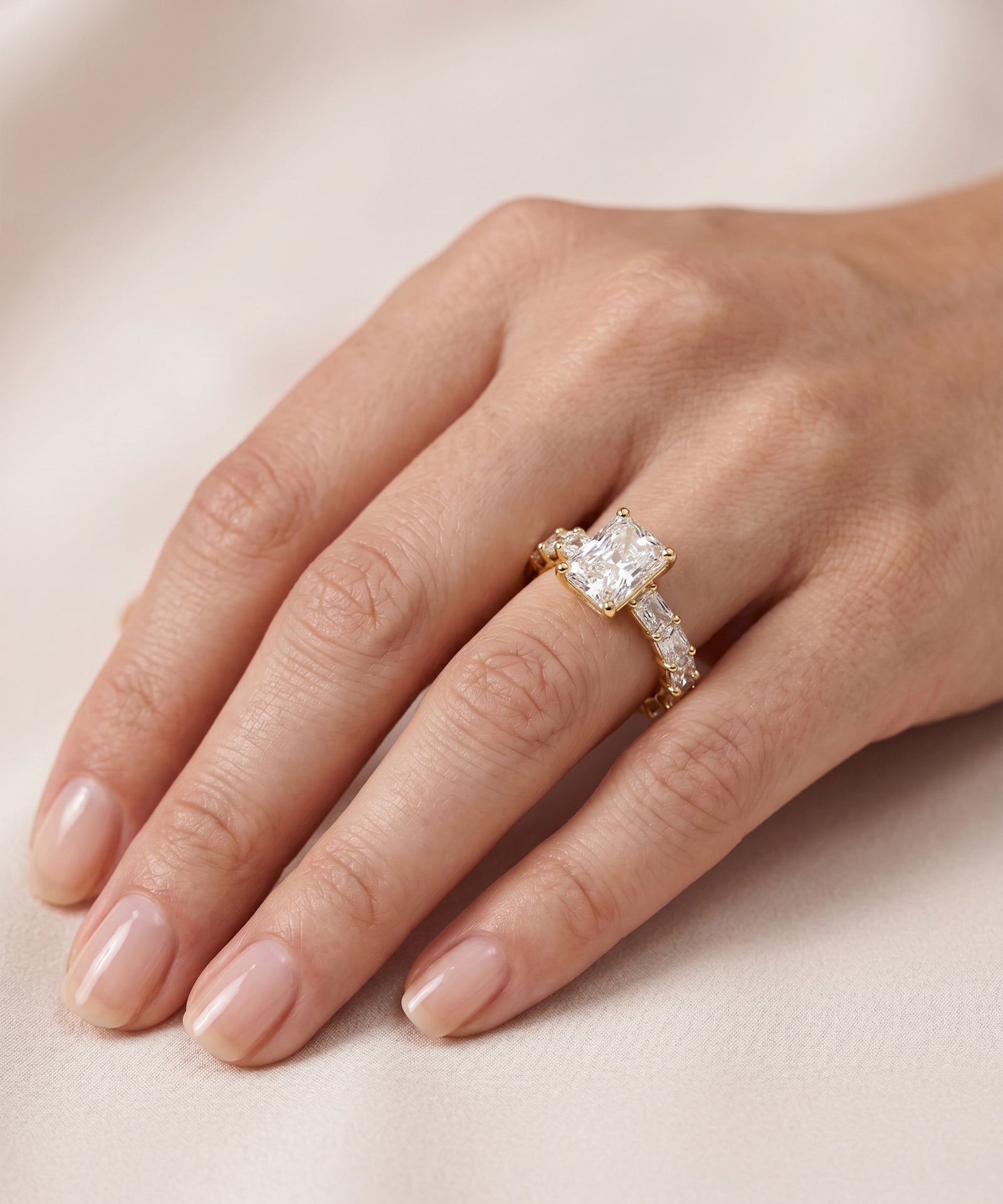 Ovani® Lab-grown Diamond Radiant Engagement Ring