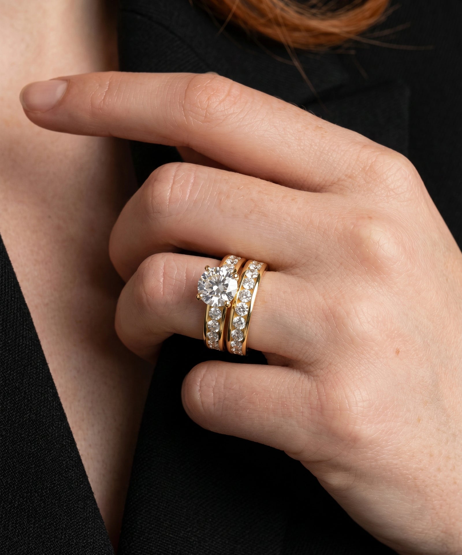 Novello Lab-grown Diamond Round Bridal Set - 3.50 Ct. T.W.