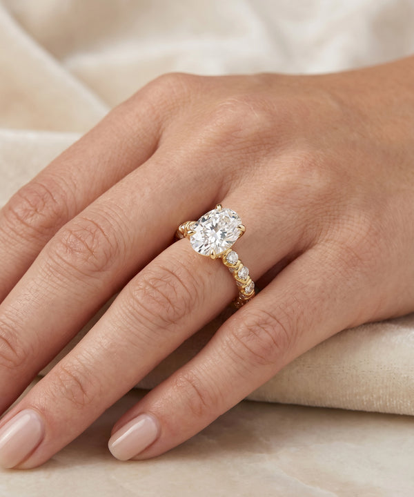 Ovani® Lab-grown Diamond Oval Engagement Ring