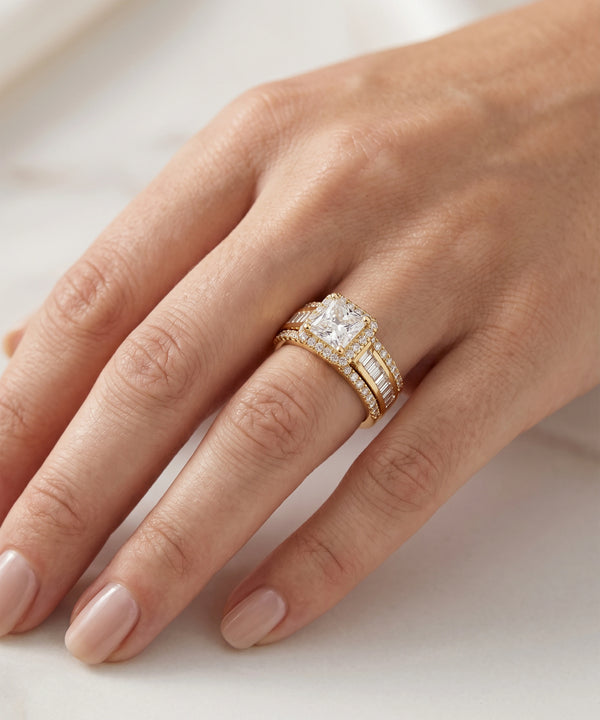 Novello Lab-grown Diamond Princess Bridal Ring - 2.50 Ct. T.W.
