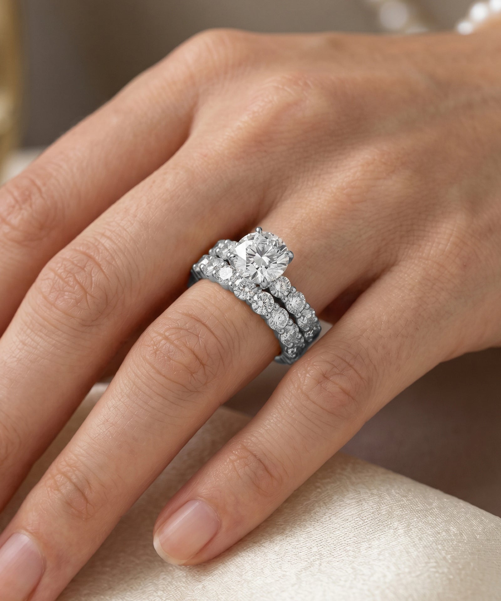 Novello Lab-grown Diamond Round Bridal Set - 2.50 Ct. T.W.