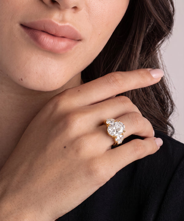 Novello Lab-grown Diamond Oval Bridal Ring - 3.10 Ct. T.W.