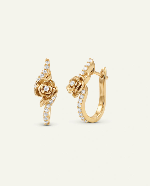 Love Spell® Lab-grown Diamond Flower Hoops