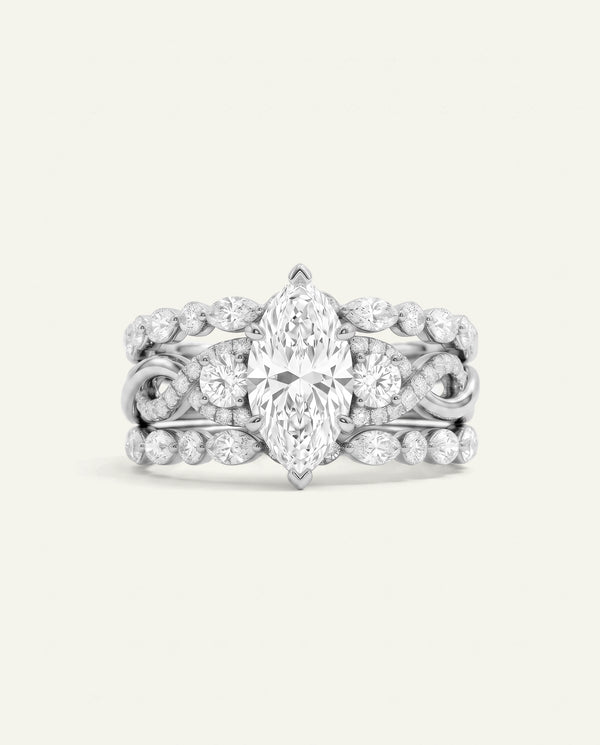 Novello Lab-grown Diamond Marquise Bridal Set
