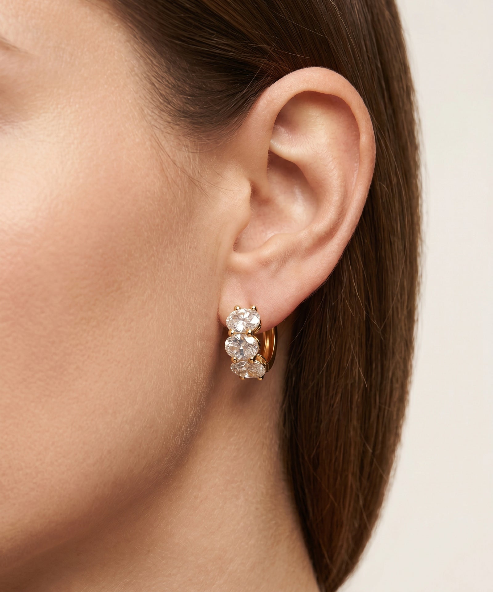 Novello Lab-grown Diamond Oval Hoops - 6.39 Ct. T.W.