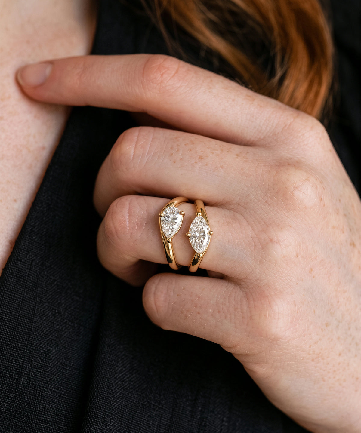 Valliani Jewelers marquise lab-grown diamond jewelry