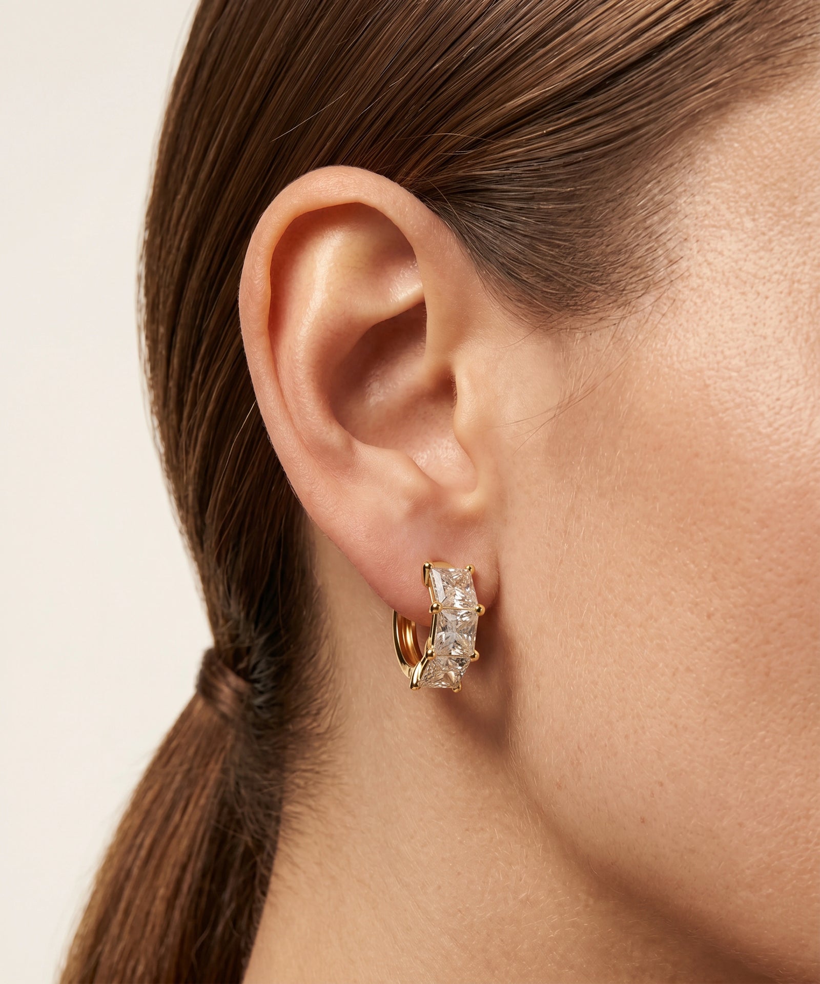 Novello Lab-grown Diamond Princess Hoops - 6.45 Ct. T.W.