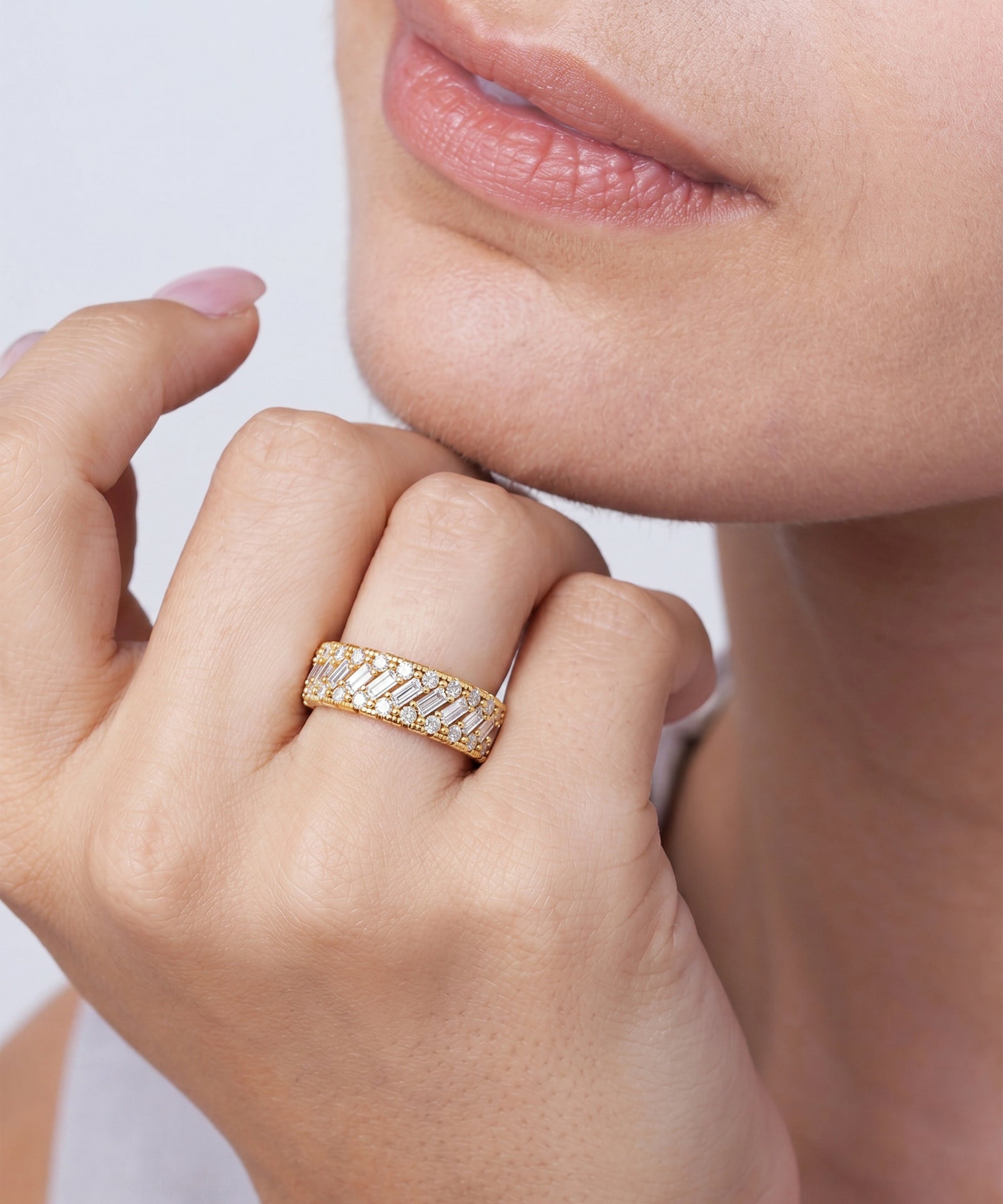 Ovani® Lab-grown Diamond Baguette Band