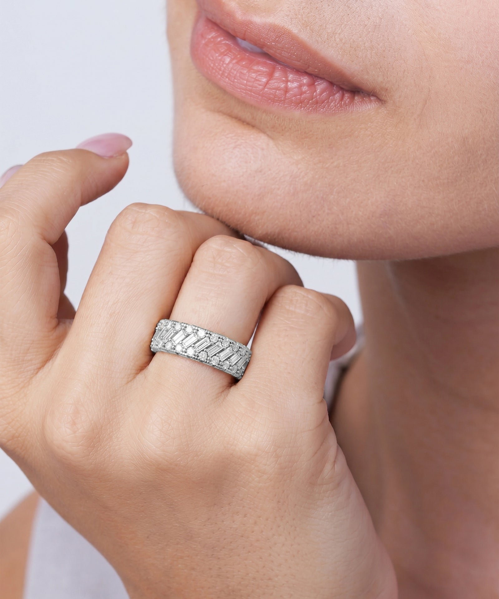 Ovani® Lab-grown Diamond Baguette Band