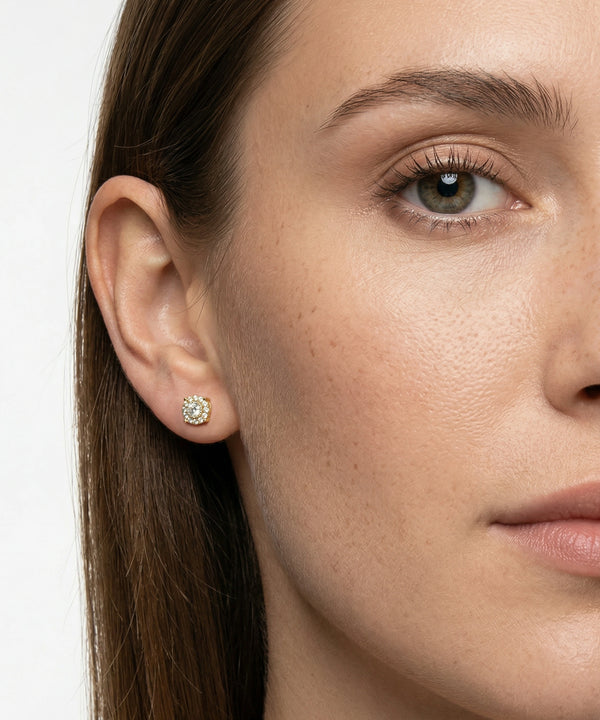 Novello Lab-grown Diamond Round Halo Studs - 0.25 Ct. T.W.