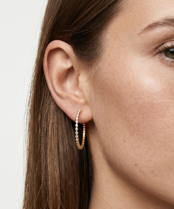 Ovani® Lab-grown Diamond Round Hoops