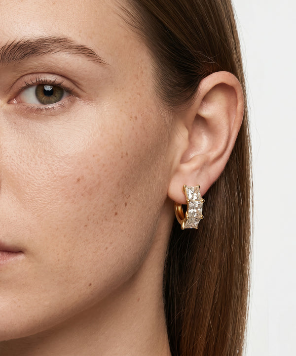 Novello Lab-grown Diamond Princess Hoops - 6.45 Ct. T.W.