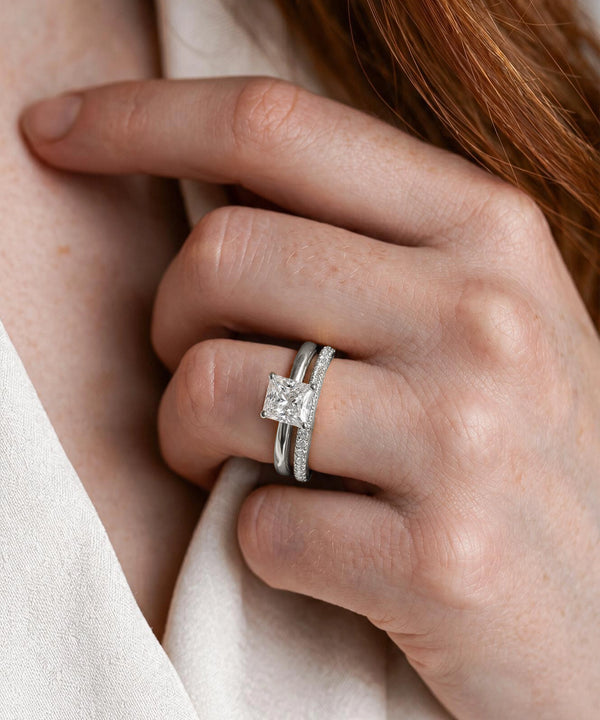 Ovani® Lab-grown Diamond Princess Hidden Halo Bridal Set