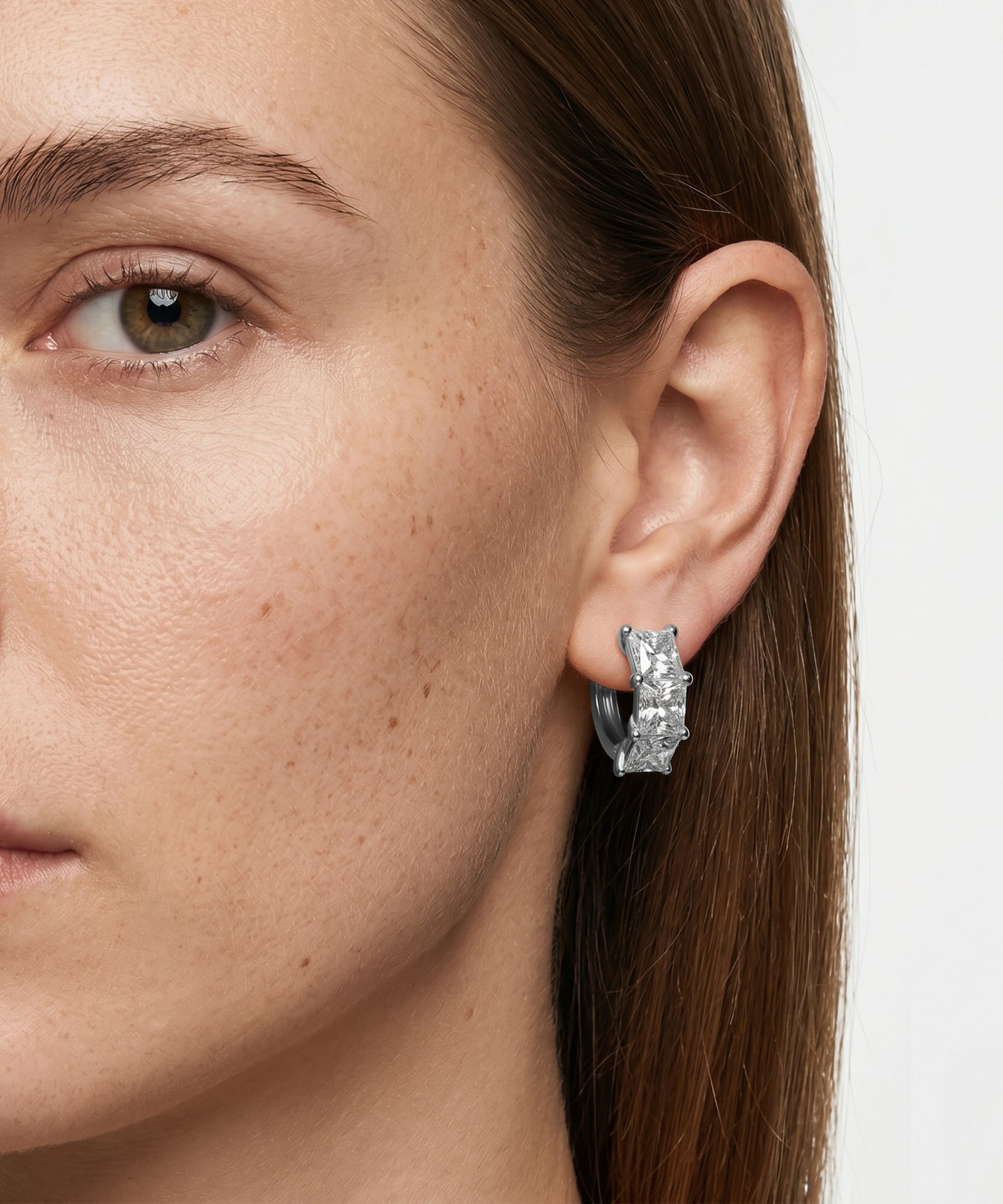 Novello Lab-grown Diamond Princess Hoops - 6.45 Ct. T.W.