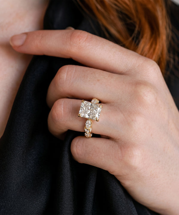 Ovani® Lab-grown Diamond Radiant Engagement Ring