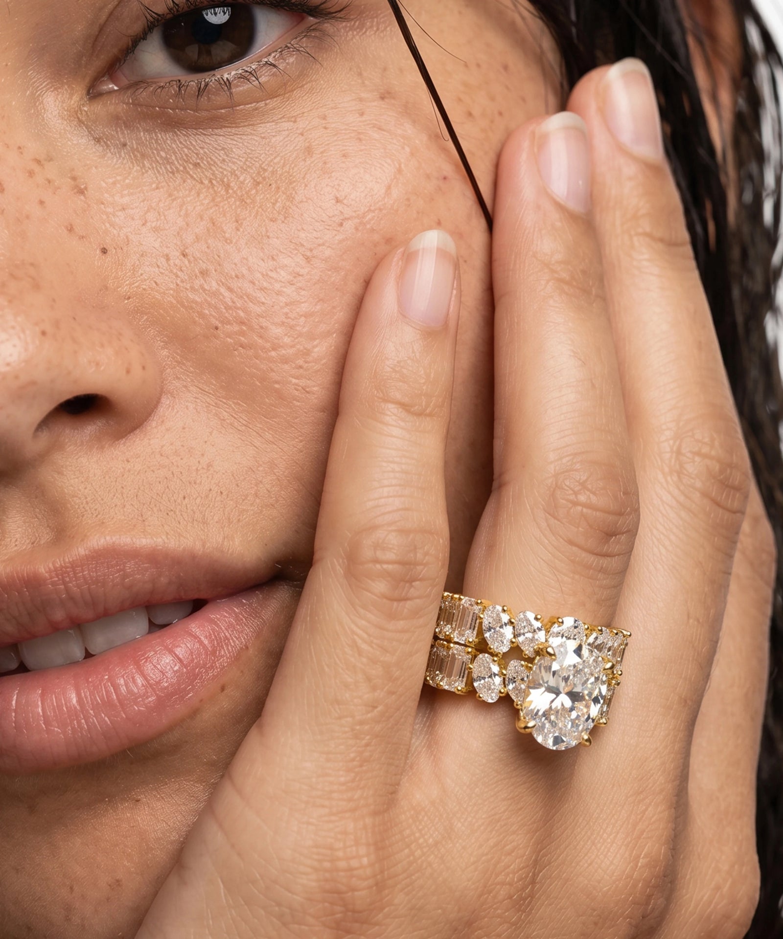 Ovani® Lab-grown Diamond Oval Bridal Set - 7 Ct. T.W.